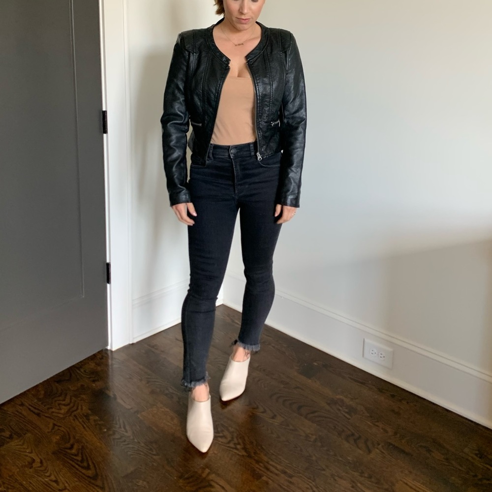 French Connection vegan Leather Jacket